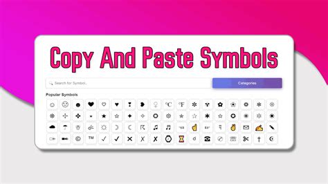 copy and paste symbol